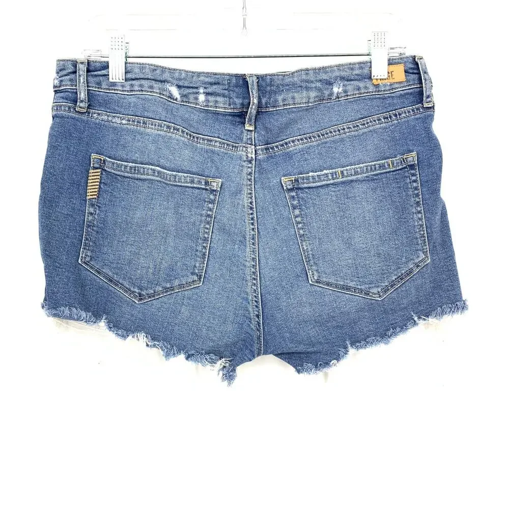 Paige Cut Off Denim Shorts Womens Size 29 Medium Wash Distressed